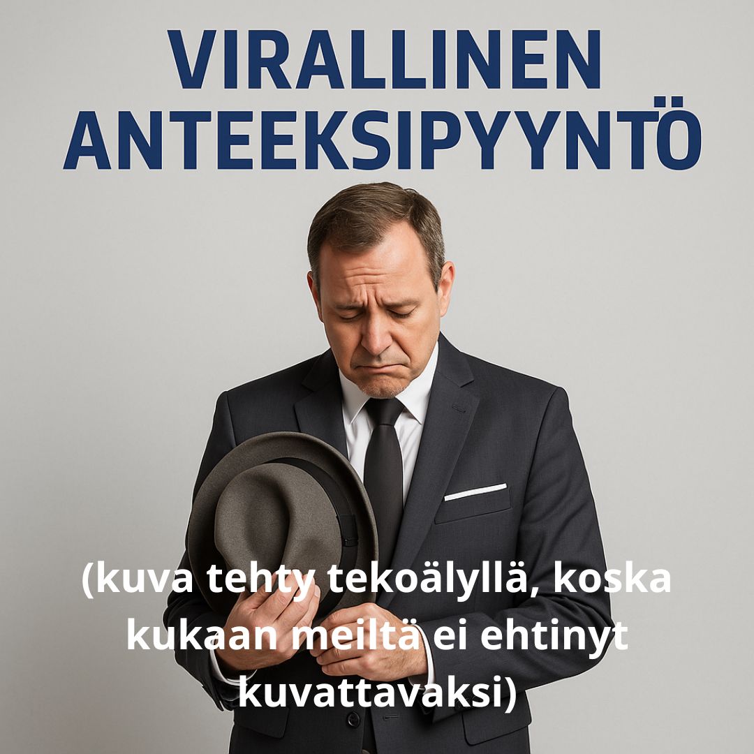 Virallinen anteeksipyyntö kilpailijoille